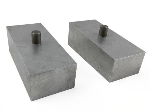 2 Inch Aluminum Lift Blocks 04-Up Nissan Titan 4WD Pair Tuff Country