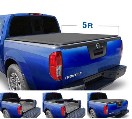 T1 Soft Roll Up Tonneau Cover For 05-20 Nissan Frontier Fleetside 5 Ft Bed Tyger Auto