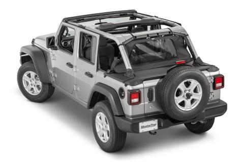 Jeep Tonneau Cover For 18-2024  Jeep JLU Wrangler 4 Door Hard Top Models MasterTwill MasterTop