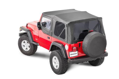 Jeep TJ Replacement Top With Doorskins Tinted Glass For 97-06 Jeep Wrangler TJ Black Diamond MasterTop