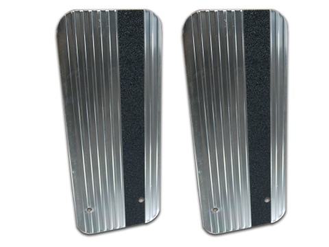 Stone Guards for Running Boards / Rectangular / Extruded Aluminum / Bright / Pair / Owens Products