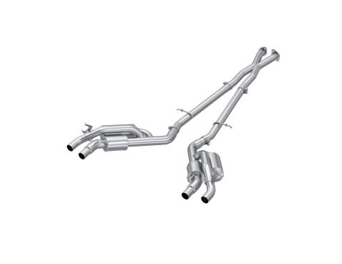 2022-2023 Kia Stinger 3.3L AWD/RWD 2.5 Inch Cat-Back Dual Split Rear Quad Outlet T304 Stainless Steel Active Exhaust MBRP