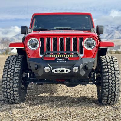 Appalachian Steel Stubby Front Bumper With Winch Plate Wrangler JL and Gladiator JT Rock Slide Engineering