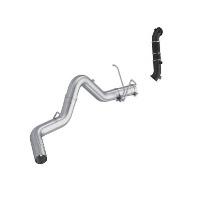 11-15 Chevrolet/GMC 2500/3500 EC/CC 6.6L Duramax, Armor Lite 4-Inch Filter-Back Single Side Exit, with Carb Approved Downpipe, MBRP