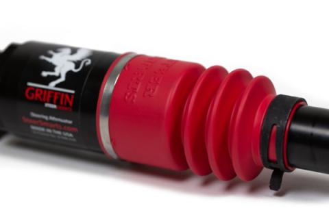 Jeep Steering Attenuator Upgrade for XD Drag Links Griffin XD For 07-24 Wrangler JK/JL, Gladiator Red Bellow Steer Smarts