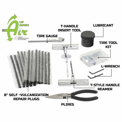 Tire Repair Kit 53 Piece Kit With Black Storage Box Up Down Air