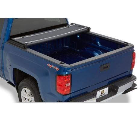 EZ-Fold Soft Tri-Fold Tonneau Cover For Nissan 2005-2024 Frontier 5.0 Foot Black Tailgate Spoiler Not Included Bestop