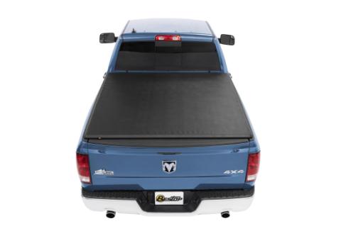 EZ-Fold Soft Tri-Fold Tonneau Cover For Dodge 2002-2008 Ram 1500 6.5 Foot Black Tailgate Spoiler: No Bestop