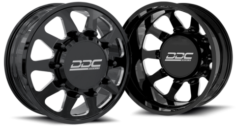 Dually Wheels The Ten Forged 20x8.25 10x225 Black/Mill 05-10 Ford F-450/F-550 15-25 Dodge Ram 08-25 4500/5500 DDC Wheels