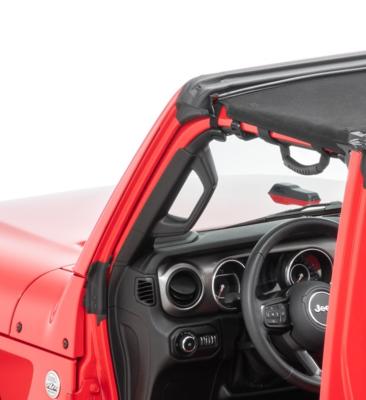 Bimini Top Plus with Integrated Grab Handle, 07-18 Jeep JK Wrangler 4 Door, Black Diamond MasterTop