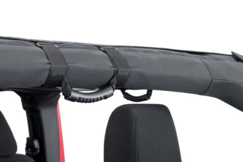 Bimini Top Plus with Integrated Grab Handle, 07-18 Jeep JK Wrangler 4 Door, Black Diamond MasterTop