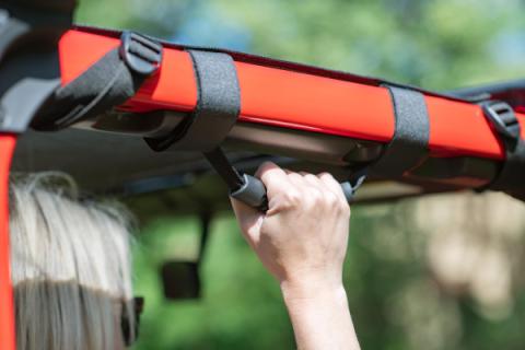 Bimini Top Plus with Integrated Grab Handle, 07-18 Jeep JK Wrangler 4 Door, Black Diamond MasterTop