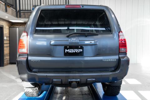 04-24 Toyota 4Runner 11-16 Toyota Land Cruiser Prado Armor Lite Aluminized Steel 2.5 Inch Cat-Back High Clearance Turn Down Single Rear Exit MBRP Exhaust System