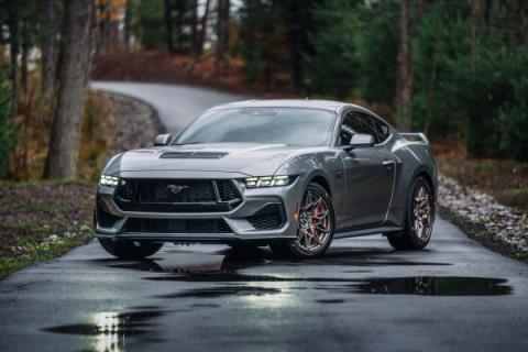 24-Up Ford Mustang GT 5.0L, Armor Lite Aluminized Steel 3 Inch Cat-Back Dual Split Rear with Quad Tips, Race Profile MBRP