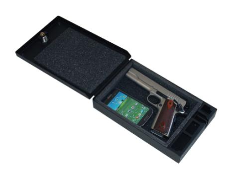 Portable Safe For Full-Size Pistols Universal Black Includes Security Cable Tuffy Security Products