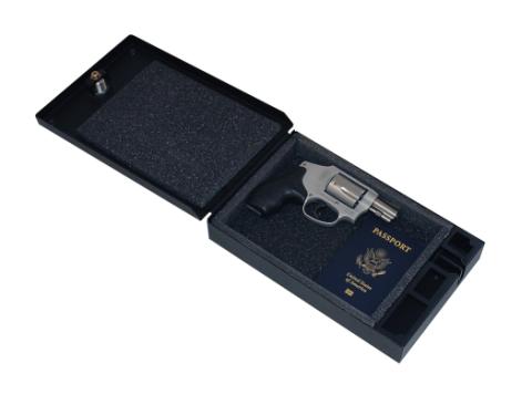 Portable Safe For Full-Size Pistols Universal Black Includes Security Cable Tuffy Security Products
