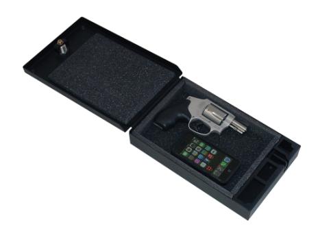 Portable Safe For Full-Size Pistols Universal Black Includes Security Cable Tuffy Security Products