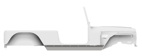 Aluminium 15 Inch Stretch Boat Side Rocker Guards for Jeep YJ Motobilt