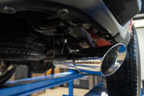 2019-Present Silverado/Sierra 1500 2.7L Black-Coated Aluminized Steel 3 Inch Cat-Back Single Side Exit Armor BLK MBRP