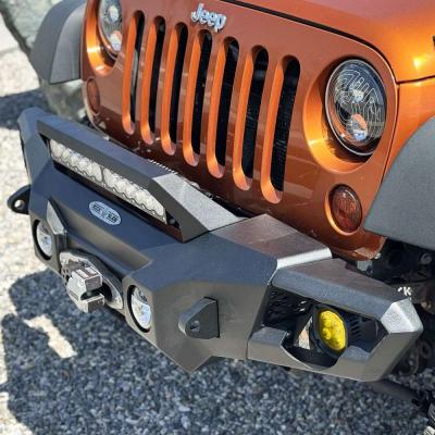 Appalachian Steel Mid Front Bumper With Winch Plate Wragnler JK Rock Slide Engineering