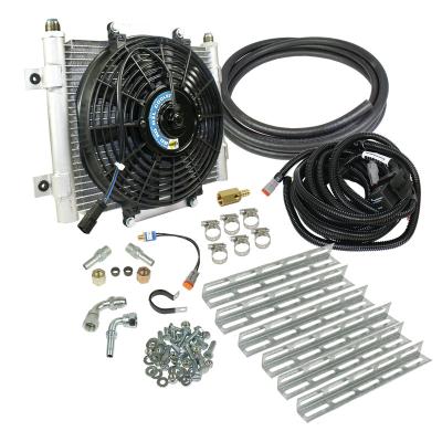 Xtrude Tranmission Cooler with Fan Complete Kit for 5/16in Lines (Silverado/Sierra/Ford) BD Diesel