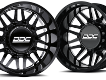 Dually Wheels Aftermath Black/Mill 22x8.25 8x210 SS Fronts For 11-25 Silverado/Sierra 3500 DDC Wheels