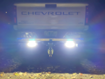 20-Present Chevy GMC 2500 3500 Chrome Series Bolt On Hitch Bar Reverse Light Kit