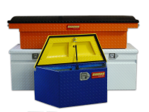 Truck Tool Box Garrison Series Low-Profile Chest / 60 Inch Slanted Sides / Diamond Tread Aluminum / Bright Polished / Owens Products