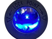 Round Power Socket for 12V 24V Cigarette Lighter Style Plugs with Blue Indigo and Cover 10-Amps Race Sport Lighting