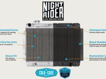 68-77 GM A-Body Manual Aluminum Radiator Black Night Rider Series Cold Case Radiators