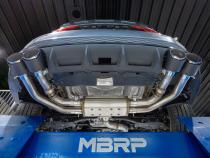 2022-Up Audi S3 2.0L Armor Pro 3 Inch Cat-Back 2.5 Inch Quad Rear Exit Active Exhaust System with Carbon Fiber Tips MBRP