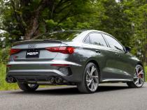 2022-Up Audi S3 2.0L Armor Pro 3 Inch Cat-Back 2.5 Inch Quad Rear Exit Active Exhaust System with Carbon Fiber Tips MBRP