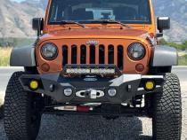 Big Sky Aluminum Mid Front Bumper With Winch Plate Wrangler JK Rock Slide Engineering
