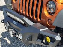 Big Sky Aluminum Mid Front Bumper With Winch Plate Wrangler JK Rock Slide Engineering