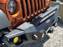 Big Sky Aluminum Mid Front Bumper With Winch Plate Wrangler JK Rock Slide Engineering